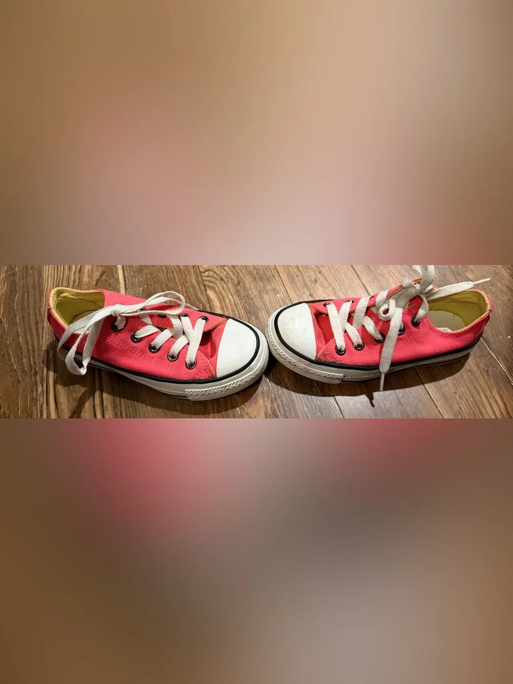 Converse Kids Lace-Up Canvas Sneakers in Pink